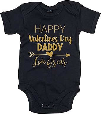 personalised valentines baby grow