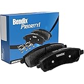 Bendix Priority1 CFC1421 Ceramic Front Brake Pads for Select Models Buick Allure, Cascada, LaCrosse, Regal, Cadillac ELR, Chevrolet Equinox, Impala, Malibu, Malibu Limited, GMC Terrain, Saab 9-5