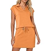 Casly Lamiit Womens Two Piece Skirt Sets Tennis Outfits Casual Cap Sleeve Lapel Shirt Summer Athletic Sport Short Skort Set