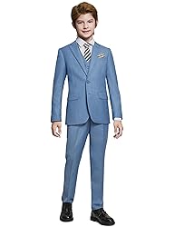Marvelous World Boys Suits Blue Gray Slim Fit Size
