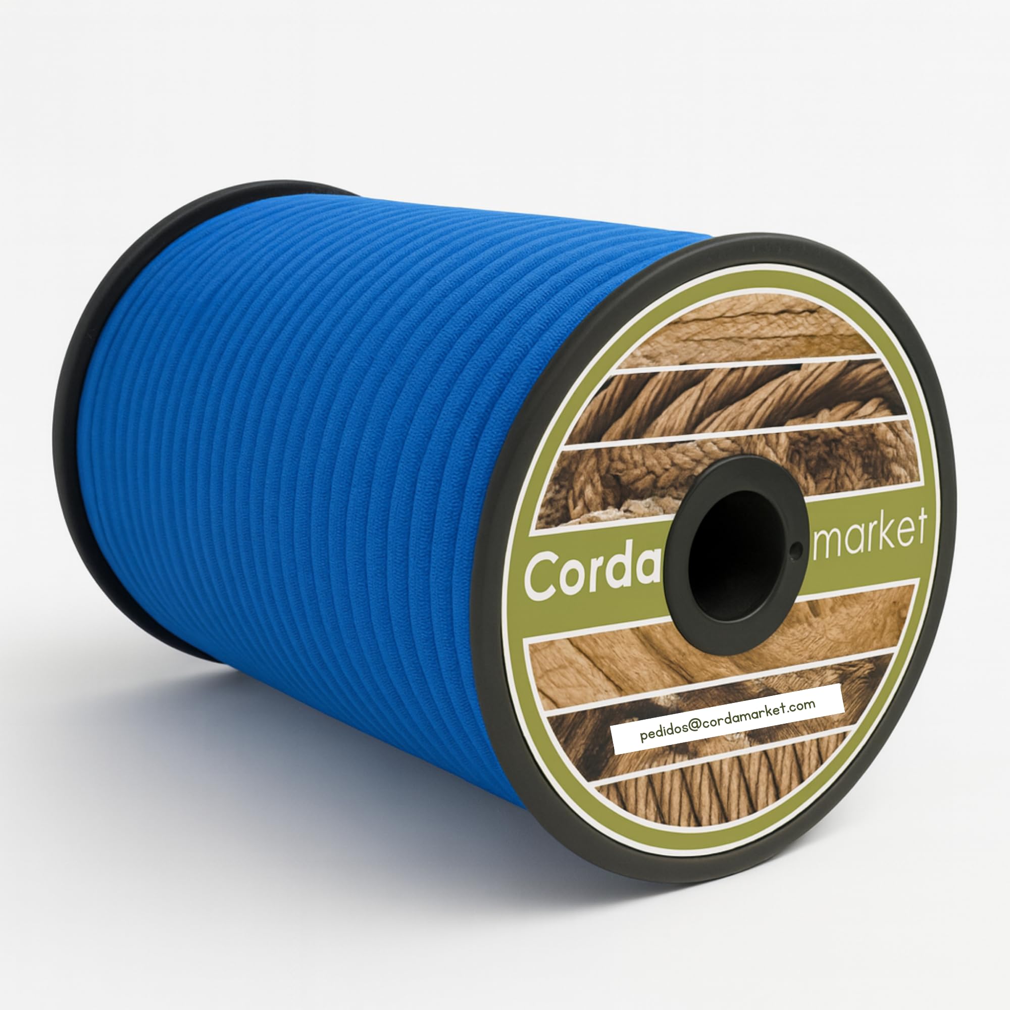 Cordamarket 8 mm Elastic Rubber, Adults Unisex, Blue, 50 mts