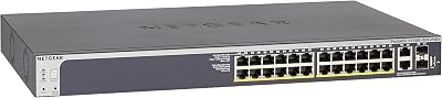 NETGEAR GS728TXP 28-Port Gigabit PoE+ 10G Stackable Smart Managed Switch