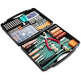 273 Pieces Leather Working Tools and Supplies with Leather Tool Box Cutting Mat Hammer Stamping Tools Needles Snaps and Rivet