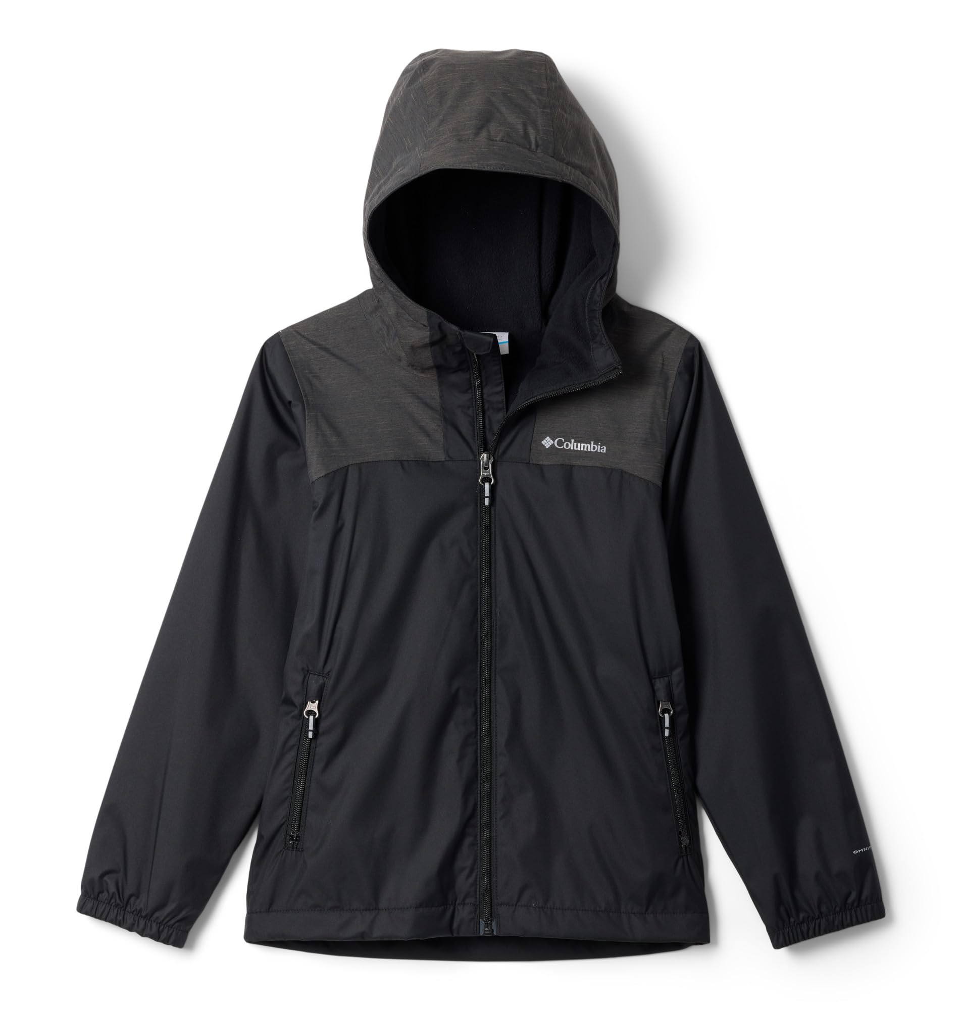 Columbia Youth Boys Rainy Trails III Fleece Lined Jacket, Black, Small