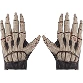 Skeleton Gloves Halloween Costume Party Cosplay Skull Gothic Horror Bone Gloves Skeleton Dress up Role Play Devil Witch Finger Wolf Claws Glove Halloween Props Party Favors