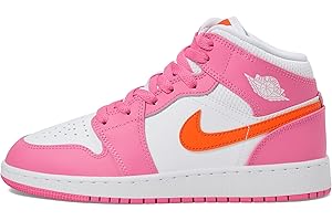 Nike Air Jordan 1 Mid GS 'Lucky Green Laser Orange' Sneakers BQ6931-101