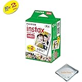 Fujifilm INSTAX Mini Instant Film 2 Pack = 20 SHEETS (White) For Fujifilm Mini 8 & Mini 9 Cameras