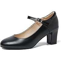 thumbnail image 2 of Mua IDIFU Women's Jessy Dress Mary Jane Shoes Low Kitten Heels Closed Round Toe Office Work 2 of 14