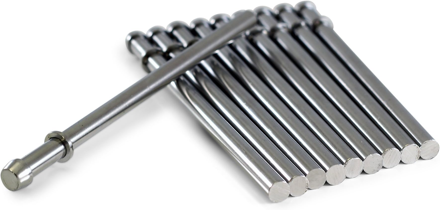 Yonaka Polished Stainless Steel Universal Performance Exhaust Hanger Rods (1/2" x 9.5") 10 pack