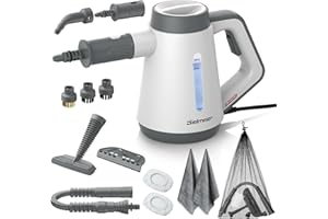 Bielmeier Handheld Pressurized Steam Cleaner - 15s Quick Start, Multi-Functional for Home, Kitchen, Bathroom, 8 Attachments, Chemical-Free, Safe & Efficient Cleaning Solution