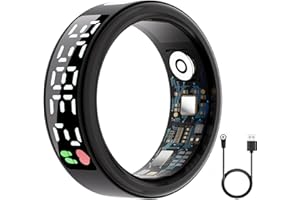 Kuinha Smart Ring, Fitness Tracker with Health Metrics Tracking, 50 Sports Modes, Sleep Analysis, IP68 Titanium, 7-Day Battery(Black 8#)3.3 out of 5 stars 751 offer from $16.99