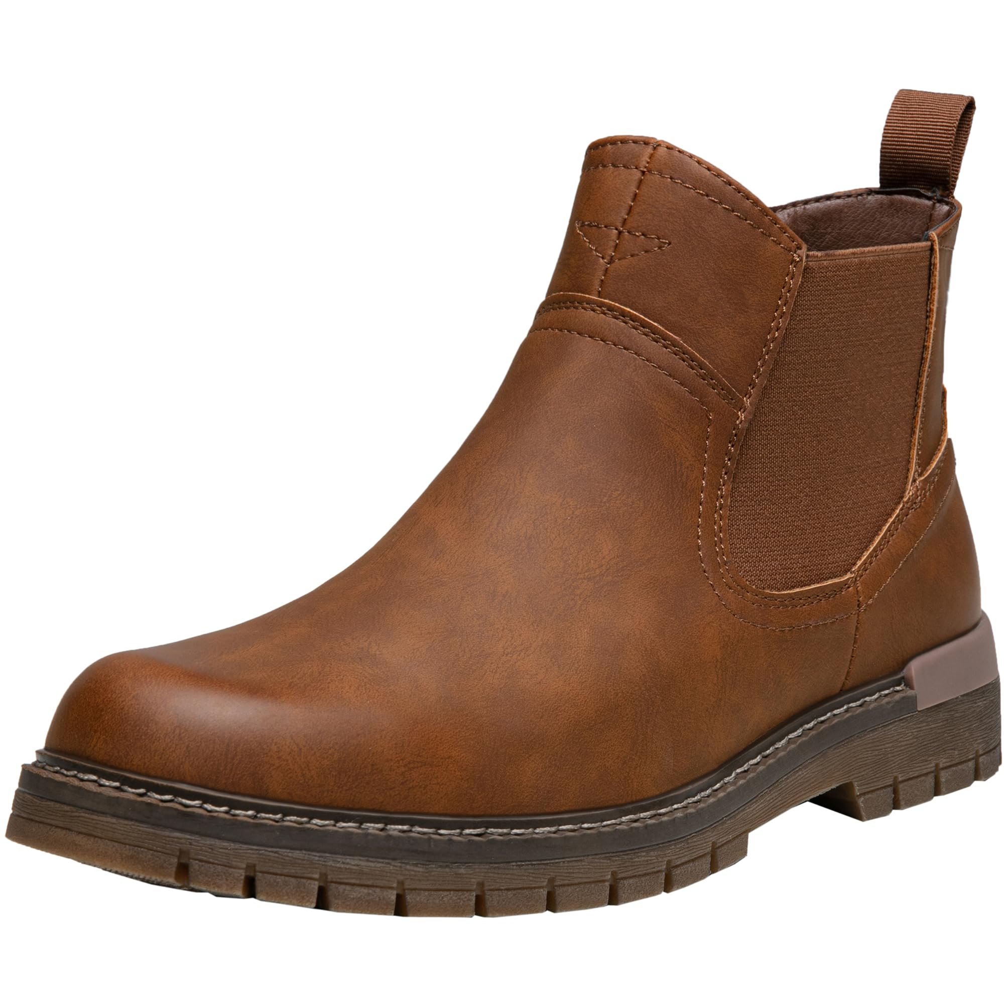 Photo 1 of Jousen Chelsea Boots Casual Slip On Ankle Waterproof Mens Boots(AMY8119A tan 09.5)