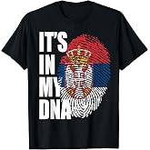 Serbian Heritage DNA Flag T-Shirt