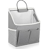 Gsbnjuy Wall Hanging Storage Bag Cotton Linen Hanging Storage Basket with Pockets Over the Door Organizer Wall File Organizers Desktop Organizer Basket For Kitchen Bedroom Bathroom Office Camper