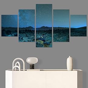SIGNWIN 5 Panel Canvas Wall Art Astronomy &...