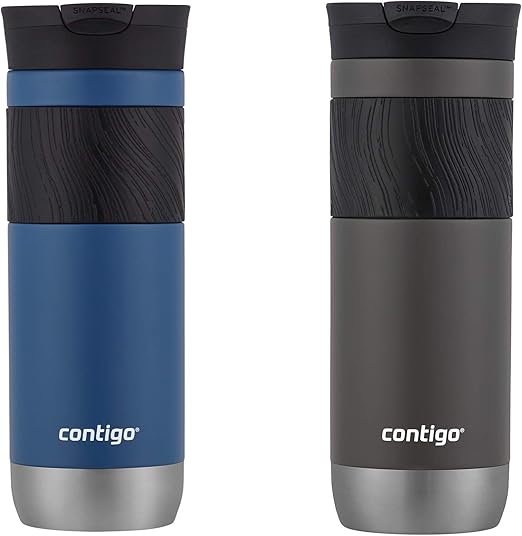 Amazon Com Contigo Snapseal Insulated Travel Mug 20 Oz Sake Blue Corn Kitchen Dining