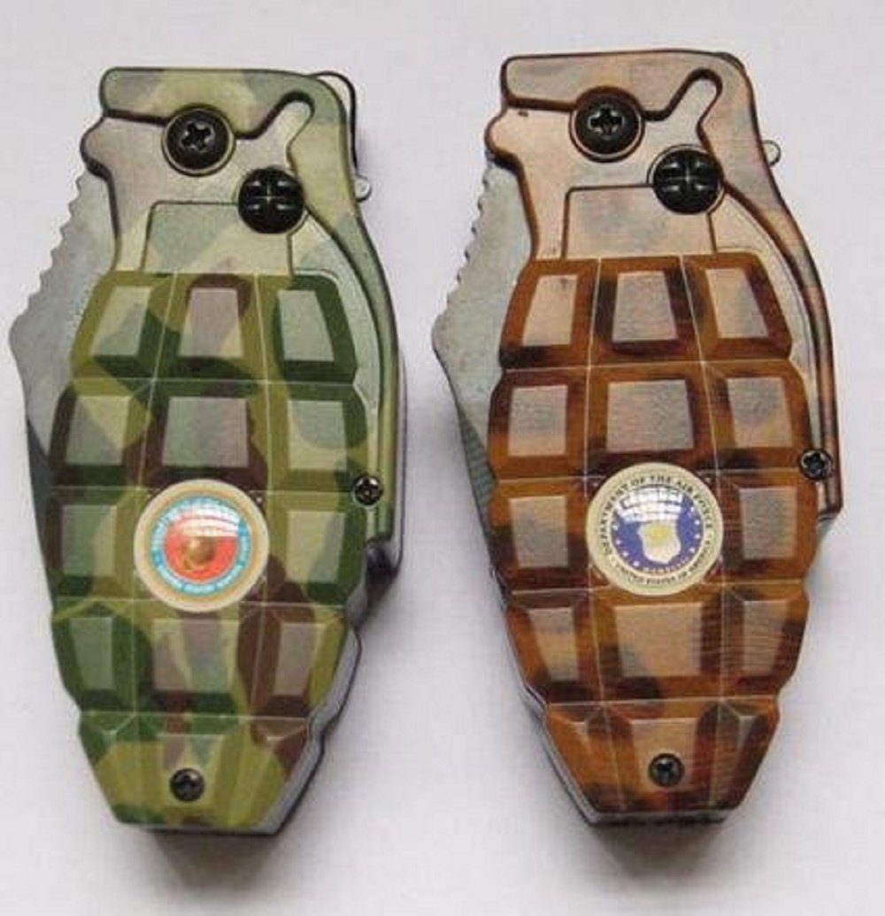 Grenades Outdoor Knife Lighter Camouflage Lighter Gift with Random