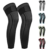 Ruilaibao Full Leg Compression Sleeves 2 Pack Long Knee Support for Men and Women for ACJ, Meniscus Tear, Arthritis