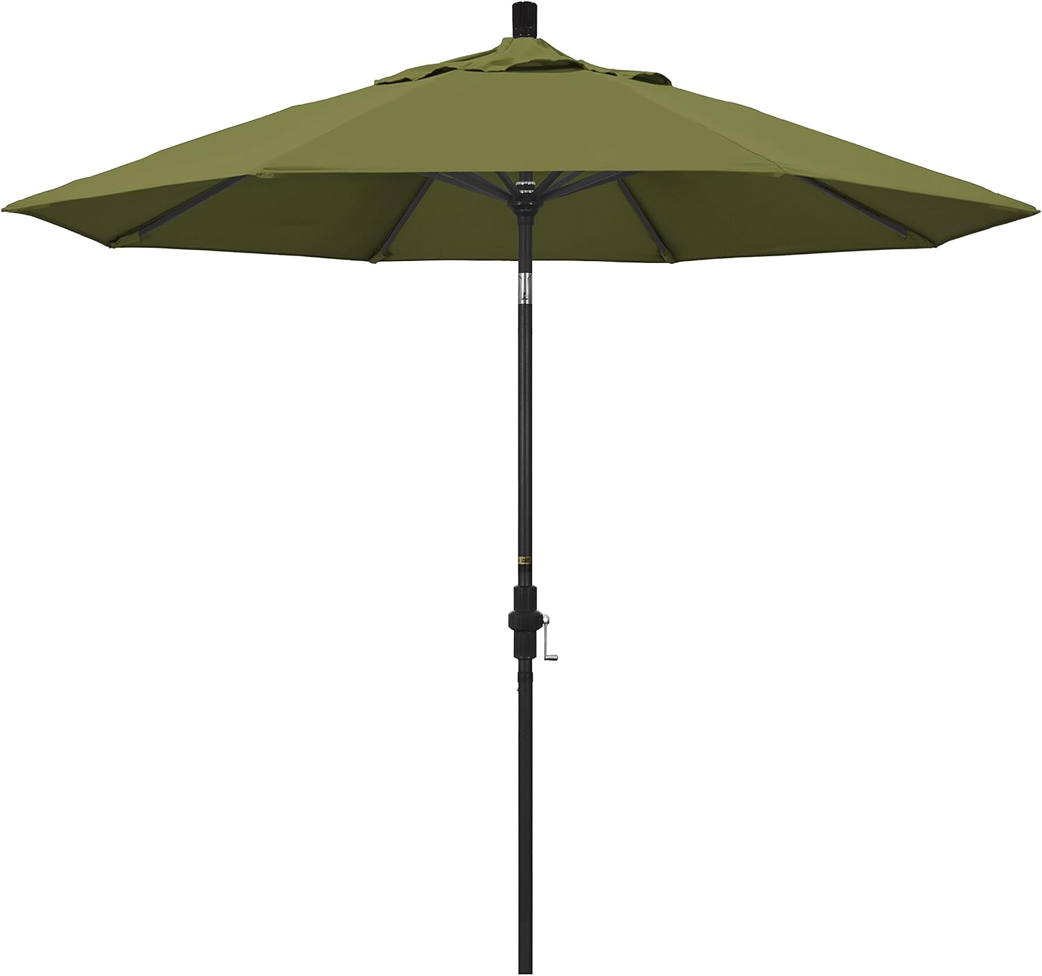 Amazon Com California Umbrella 9 Round Aluminum Market Umbrella Crank Lift Collar Tilt Black Pole Pacifica Palm Patio Umbrellas Garden Outdoor