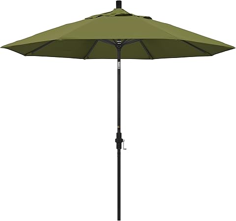 Amazon Com California Umbrella 9 Round Aluminum Market Umbrella Crank Lift Collar Tilt Black Pole Pacifica Palm Patio Umbrellas Garden Outdoor
