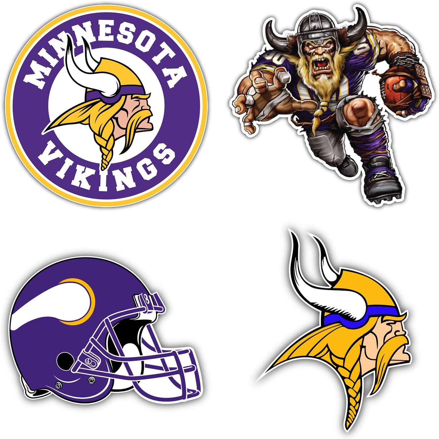 Set Of 4 Pieces 5 Longer Side Minnesota City Viking Football Logo Die Cut Decal Sticker Fan Shop Decals Bumper Stickers Wohnsinn Aachen Org