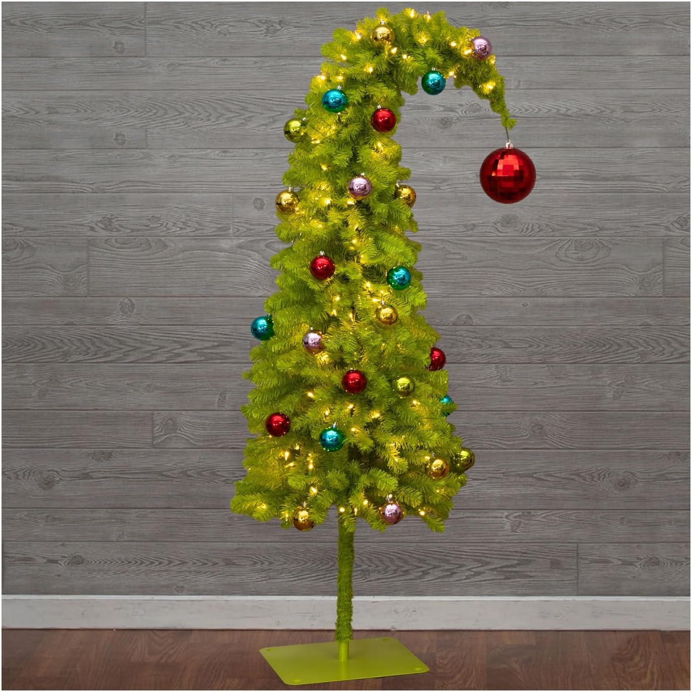 Trees - Hobby Lobby 5'LED Bright Green Whimsical Christmas Tree