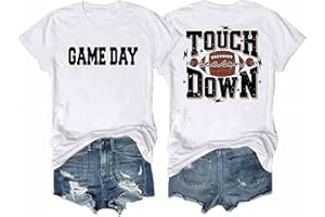 SODSHY Women's Football Shirts Game Day Shirt Front and Back Double-Sided Graphic Tees 1 Piece