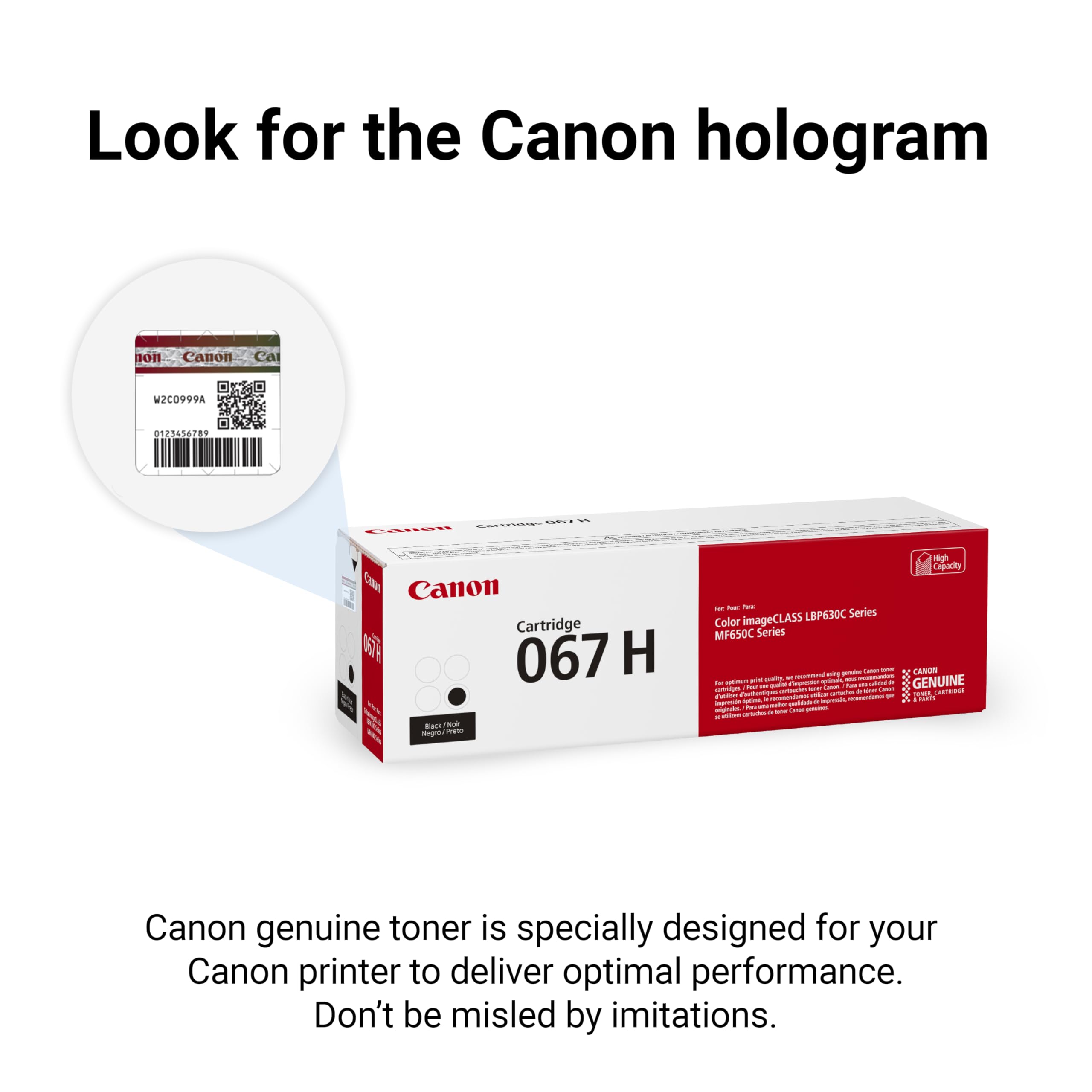 Canon Genuine 067 Black Toner Cartridge High Capacity Compatible with LBP633Cdw, LBP632Cdw, MF652Cdw, MF653Cdw, MF654Cdw, MF656Cdw