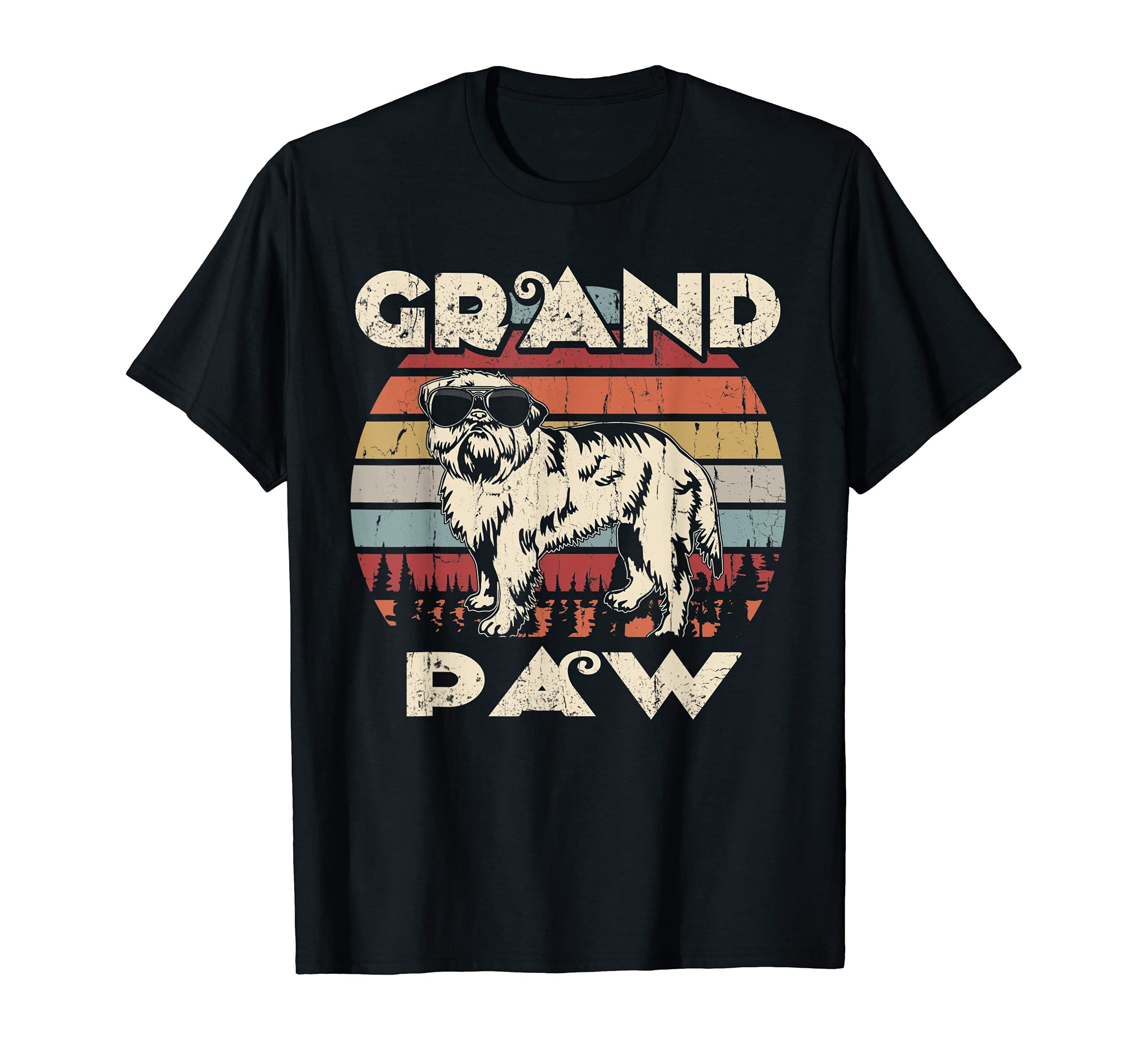 Grand Paw Brussels Griffon dog lovers vintage retro T-Shirt