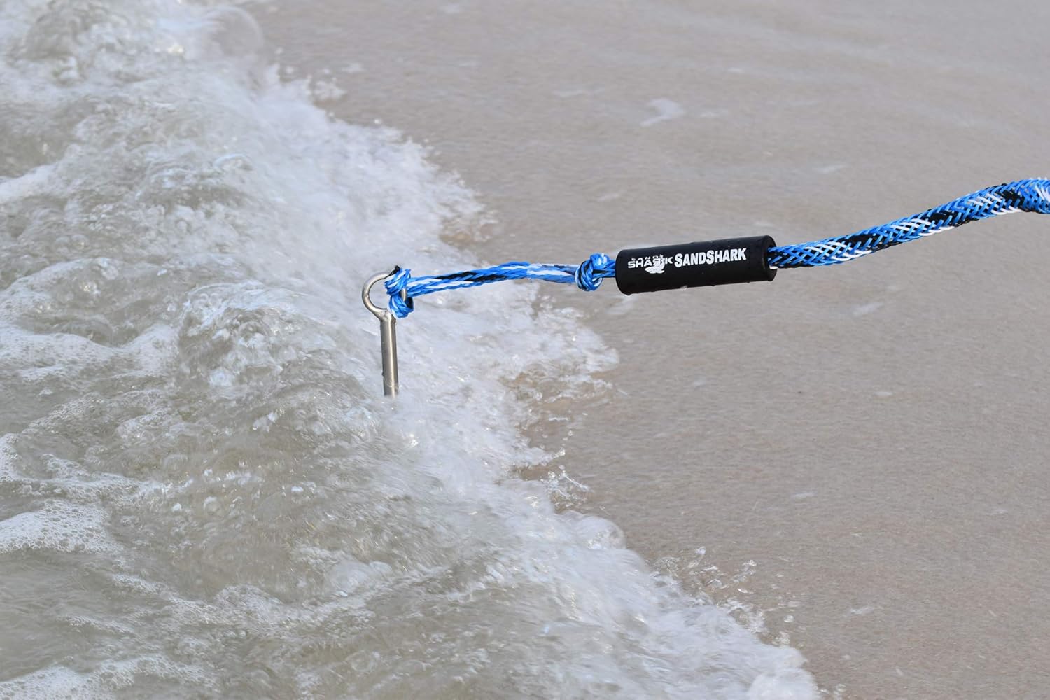 SandShark Lite 18" Sand Anchor, Tested & Proven to Hold Watercraft Secure, Auger to The Beach or Sandbar for Jet Ski, PWC, Pontoon, Kayak, Canoe (Stainless Steel) 18 in w/Padded Case (No Bungee Line) : Sports & Outdoors