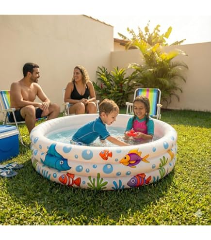 Intex Baleia oval My Sea Friends, piscina inflável, tamanho de 1 Intex Baleia oval My Sea Friends, piscina inflável, tamanho de 1