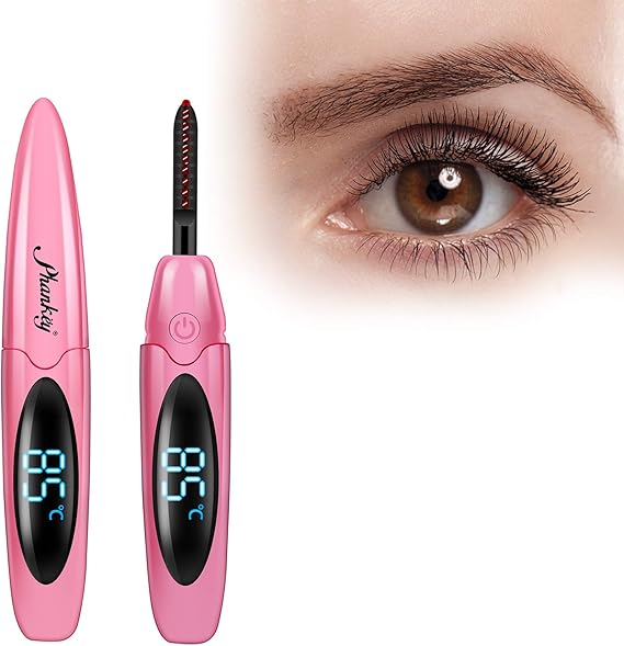 Heated Eyelash Curler, 2020 Newest Electric Eyelashes Curlers for Quick