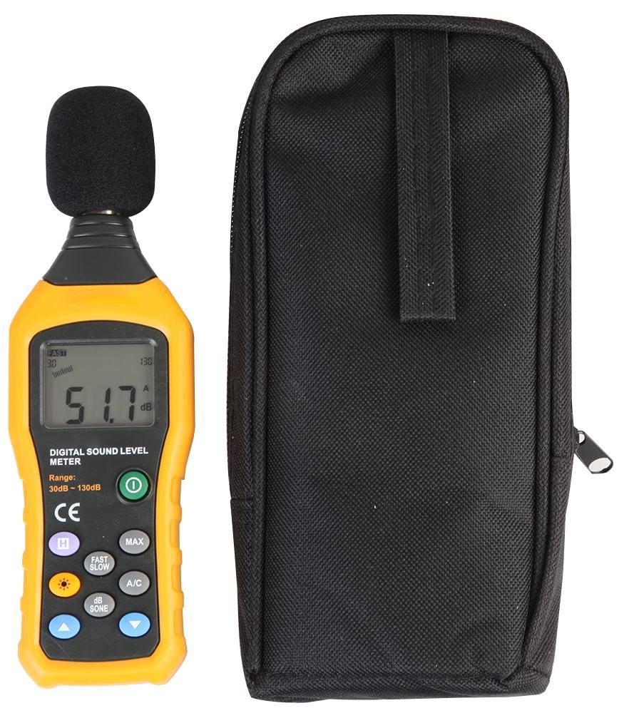 DURATOOL Digital Sound Level Meter, 30–130dB, A & C Weighted, Fast/Slow Response – D03130