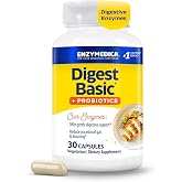 Enzymedica Digest Basic + Probiotics - 30 Caps | Digestive Enzyme Supplement for Women &amp; Men, Enzyme and Probiotic Capsules for Digestion, Gut Health Support, Vegetarian