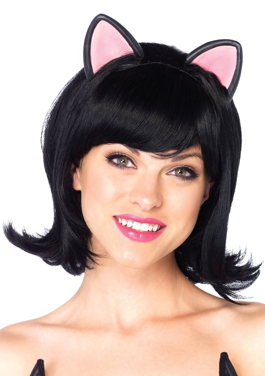 Leg Avenue Kitty Kat Bob Wig, Black