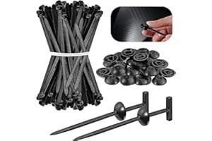 2nd Generation Nylon Universal Cable Ties Buckle(100 pcs) – Heavy Duty Self-Locking Zip Ties with Pin & Button, UV-Resistant 