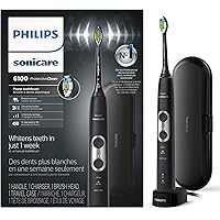 Philips Sonicare Protectiveclean 6100 Rechargeable Electric Toothbrush, Whitening, Black, HX6870/41