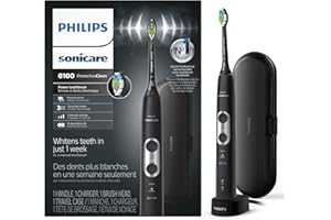 Philips Sonicare Protectiveclean 6100 Rechargeable Electric Toothbrush, Whitening, Black, HX6870/41