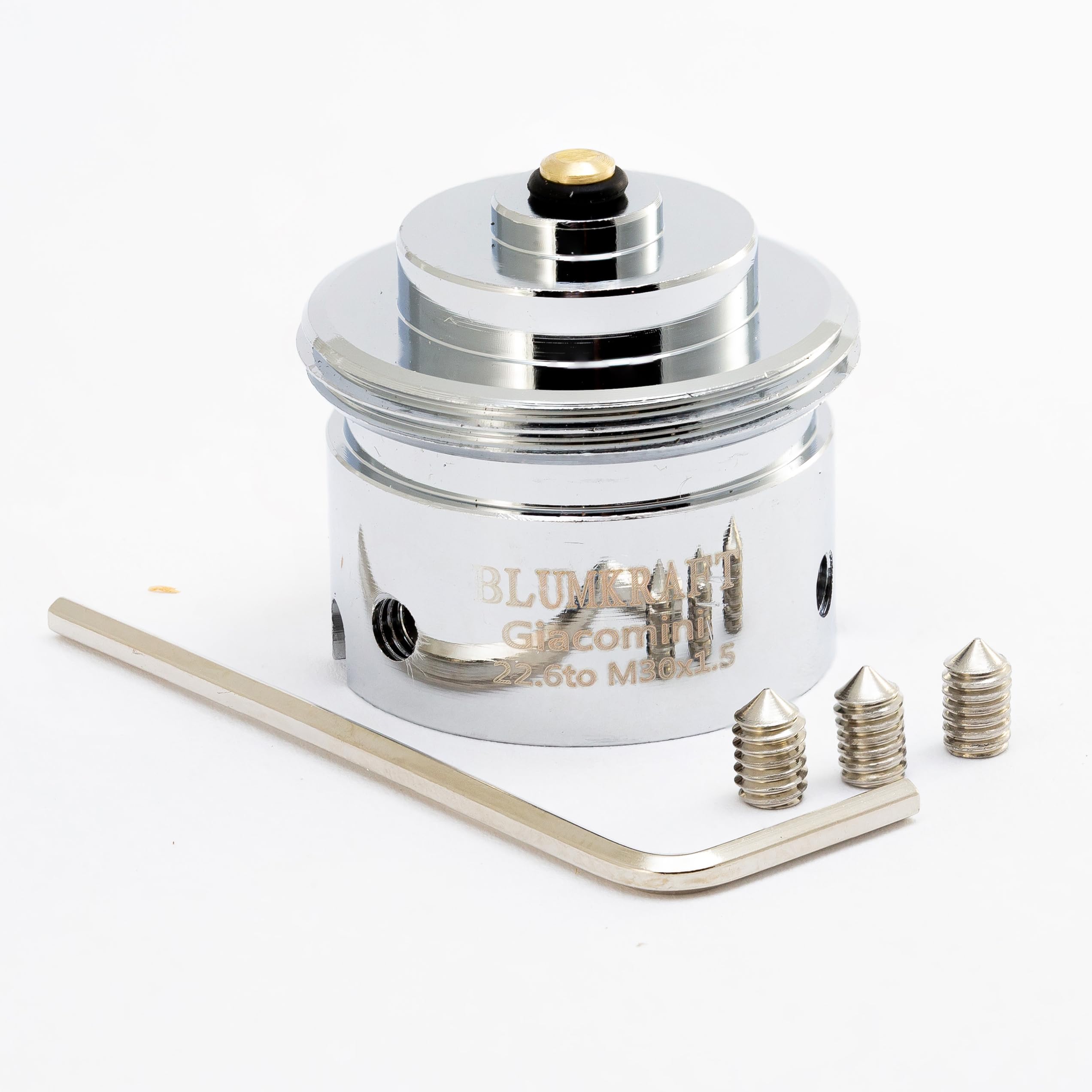 BLUMKRAFT Giacomini 22.6 mm metal radiator adapter to thermostatic head M30 x 1.5 male: adapts your radiator valve to suit modern and smart thermostats in M30.