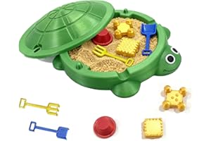 Mini Turtle Sandbox for Desk, Turtle Sandbox with Lid, Mini Zen Garden with Molds Sand Mini Tools Fun Gifts Home Office Decor