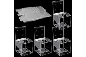 Eersida 20 Pieces Clear Raffle Boxes with Slot 6 x 6 x 6 Inch Plastic Donation Box Voting Suggestion Ballot Containers with Removable Header for Fundraising Collecting Business Card Voting Contest