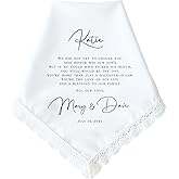 Daughter in Law Wedding Gift | Personalized Wedding Handkerchief Gift for Daughter in Law | Bridal Shower Gift from Mother in Law, In Laws | Keepsake