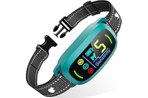 FAFAFROG Dog Bark Collar, Rechargeable Smart Collar, Anti Barking Training Collar with 5 Adjustable Sensitivity Beep Vibration, Bark Collar for Large Medium Small Dogs (Clear)