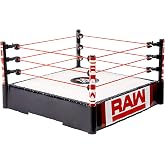 Mattel WWE Superstar 14-inch Ring with Authentic Logo, Flexible Ropes &amp; Spring-loaded Mat for Bouncing Action [Amazon Exclusive]