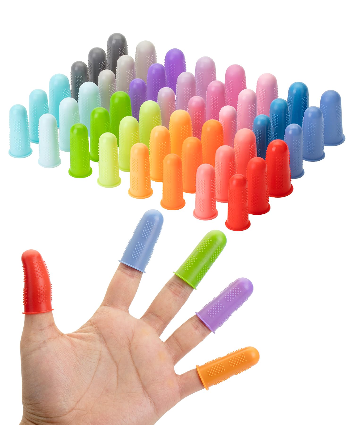 Photo 1 of Mr. Pen- Hot Glue Gun Finger Protectors, 48 pcs, Assorted Colors Silicone Finger Protectors, Rubber Fingers Tips, Rubber Finger Covers, Rubber Finger Tips Protector, Finger Grip, Finger Rubber Tips