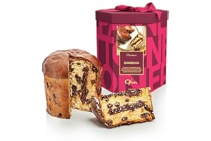 Gianduja Panettone with Chocolate & Hazelnut Cream 35.3 oz – Naturally Fermented Dough – Soft, Moist, Flavorful Holiday Cake – Ofner