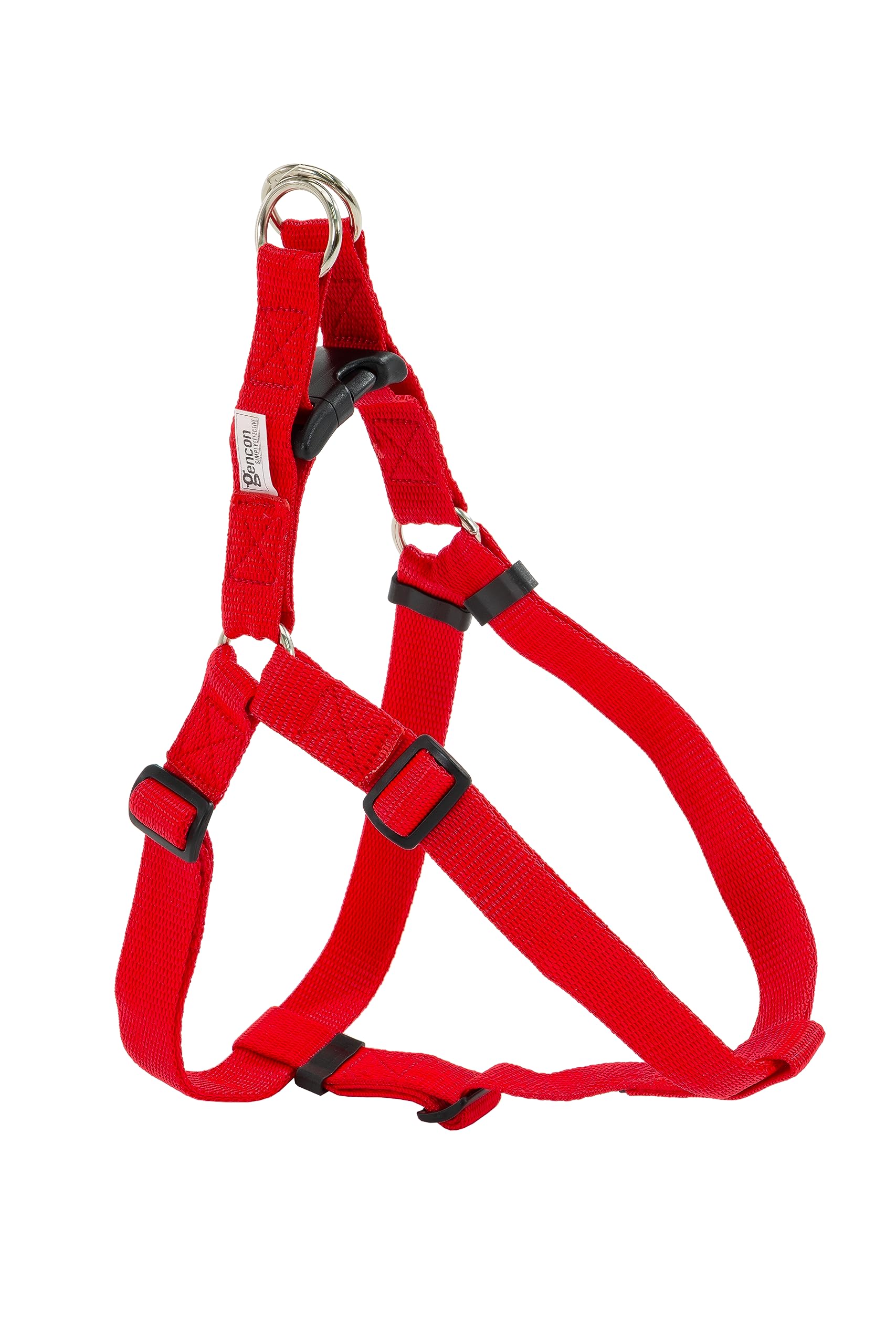 Gencon - Walk-Through S/M Dog Harness - Soft, Gentle & Secure - Adjustable Fit, Single Lead Attachment Practical Dog Training & Behaviour Aid - Made in Britain - Red
