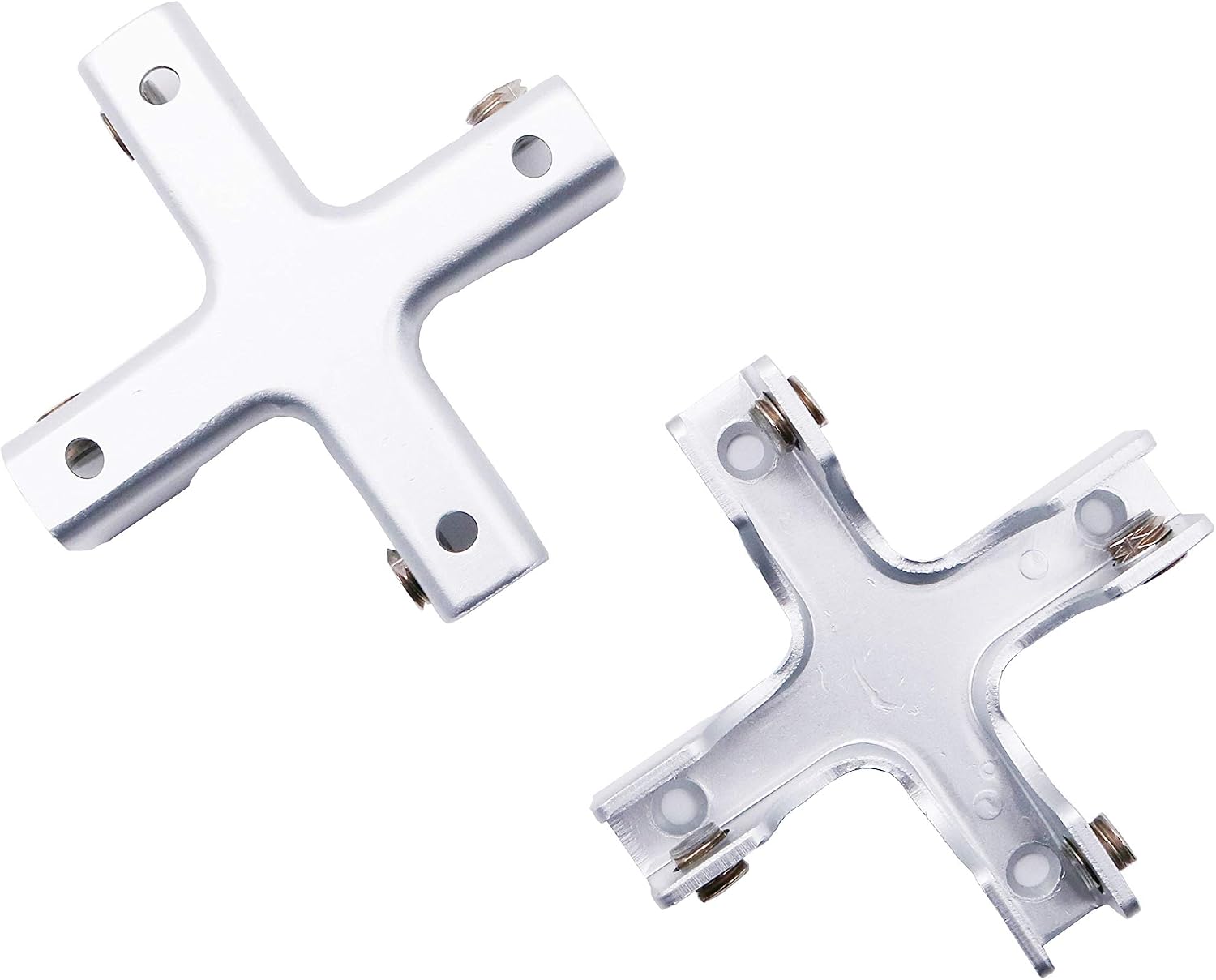 Set of 2 NUZAMAS Cross Shape Glass Clamps, Building Showcase, Aquarium Fish Tank, Cabinet