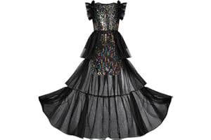 GRACE KARIN Girls Dresses Sequin Party Formal Pageant Dress Tween Girl Birthday Tulle Prom Princess Maxi Dress Size 5-14