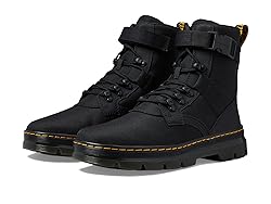 Dr. Martens Unisex Combs Tech II Combat Boot, Black